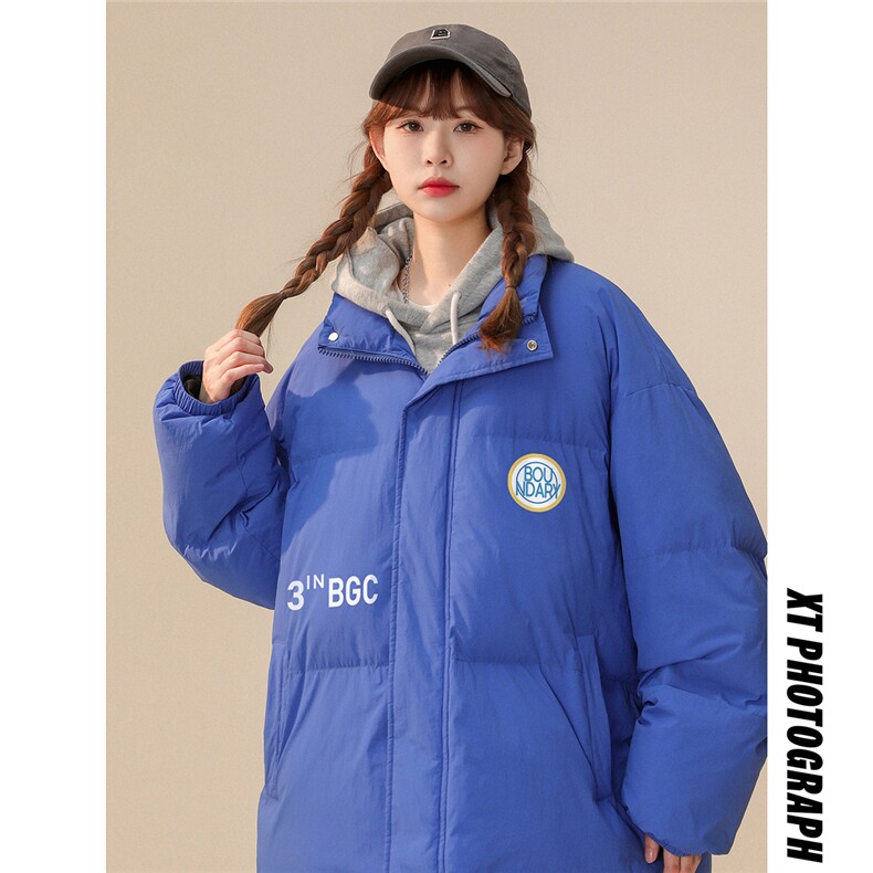 白鸭绒中性风22冬季潮流潮牌印花立领羽绒服YR183P195控258，男装羽绒服，A247A