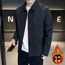 冬季新款商务休闲简约百搭加棉加厚翻领夹克棉衣外套男JM2499P95，男装夹克，电商B226