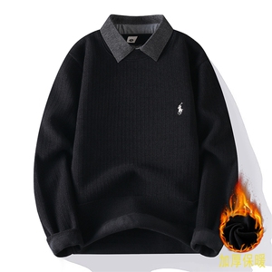 1018-1-M655-P48男士时尚帅气秋冬新款宽松圆领一体绒保暖卫衣男，男装棉衣，星座1018-1​