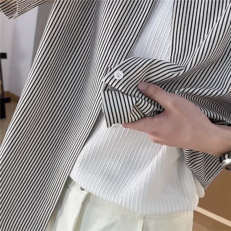 【原创图片】短袖衬衫竖条纹短袖衬衣品质好CS05,男装T恤,电商A466