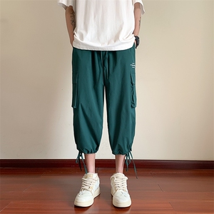 春夏季新款时尚流行潮流大口袋束脚青春男士港风休闲裤子K112-P35图片