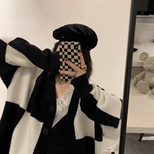 大格子开衫，其它，XTZ style