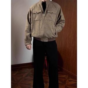 有货 新款复古cleanfit千鸟格夹克男立体剪裁外套情侣JK9533-p75图片