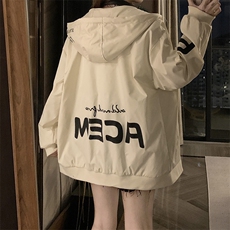 盐系炸街开衫外套女韩版宽松春季新款连帽印花夹克上衣潮C691-85，男装夹克，星座911-2(原星座613-2）