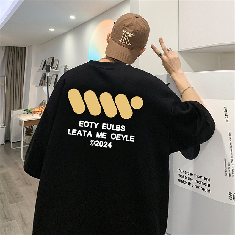量大优供视频220克美式短袖t恤T2898得物直播有280克品质,男装T恤,电商A486