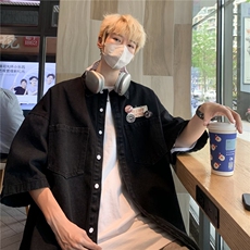 潮方领夏季男简约衬衫标准气质新款日常青春流行潮流CM992P50，男装衬衫，星座1116-2