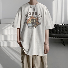 已注册/夏季内景复古重磅休闲短袖T恤男潮宽松打底衫DT00159/P25，男装T恤，电商B316