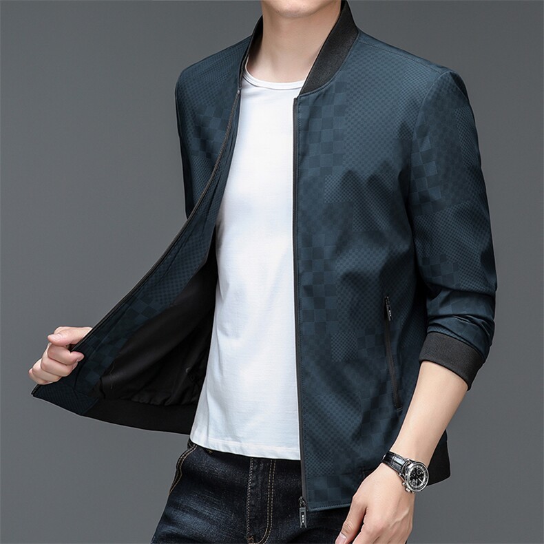黑色棒球领夹克男士春季韩版潮流宽松上衣服休闲外套男春秋款,男装夹克,钱塘6003（原4033）