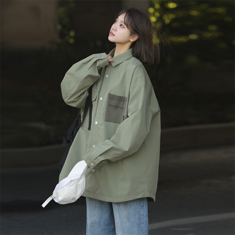 春季新款现货中性风夹克户外纯色衬衫领外套DSA157B-CS01-P75图片