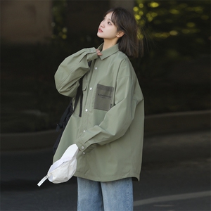 春季新款现货中性风夹克户外纯色衬衫领外套DSA157B-CS01-P75图片