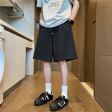 斜拉链口袋工装短裤男生夏季高级感户外机能美式高街休闲五分裤子，男装休闲裤，电商B315