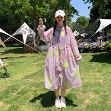 印花连帽长款防晒衣女2026年夏季新款设计感外套182-8656P125K188，女装防晒衣，帛香坊