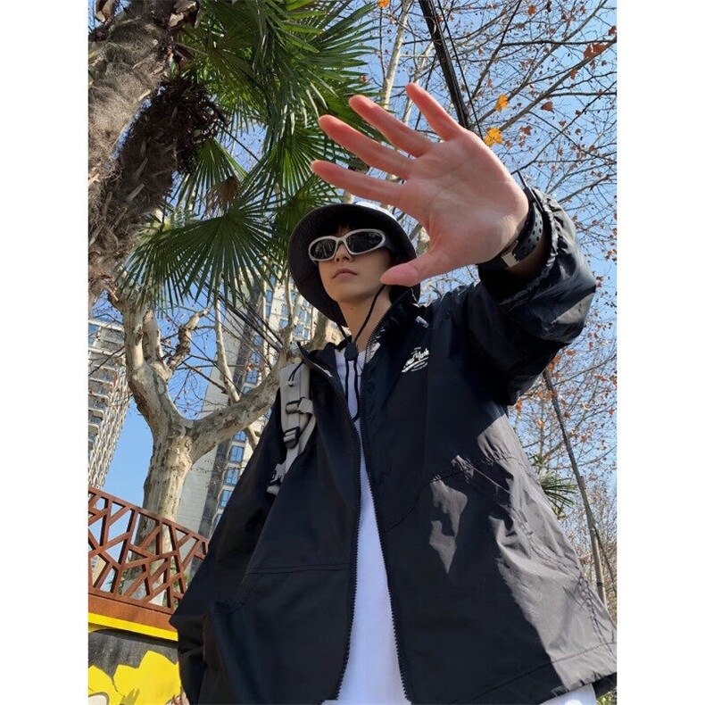 DF03-P山系冲锋衣男连帽外套春秋季潮牌户外登山美式夹克防水防风,男装防晒衣,星座603-2