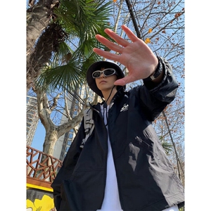 DF03-P山系冲锋衣男连帽外套春秋季潮牌户外登山美式夹克防水防风图片