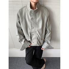 现货得物二开复古工装宽松立领水洗cleanfit夹克美式JK1252-P98，男装夹克，星座1103-3