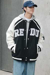 冬款港风加棉加厚时尚棉衣外套毛巾绣棒球服男士8133-P120控价158图片