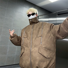 皮棉服冬季宽松棉衣立领冬装棉袄外套男MY2415-特100控168，男装棉衣，电商B370
