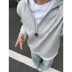 网图假两件v领连帽卫衣男秋冬美式复古cleanfit外套WYT123-特P48，女装短外套，星座1007（原301D）