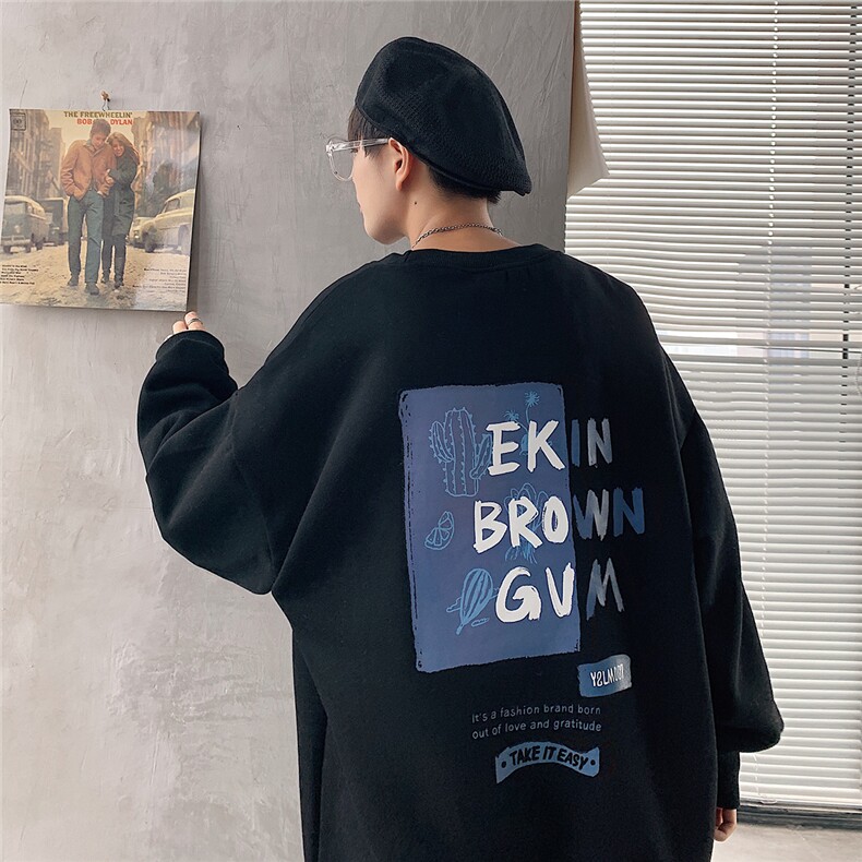 1港风中性情侣大码原宿休闲运动套头卫衣男外套7257P38控58，男装卫衣，星座226-2