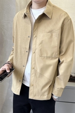 C2-P95拼接外套男士春秋季痞帅衬衫男款高级感翻领上衣二棉105，男装夹克，星座703-1