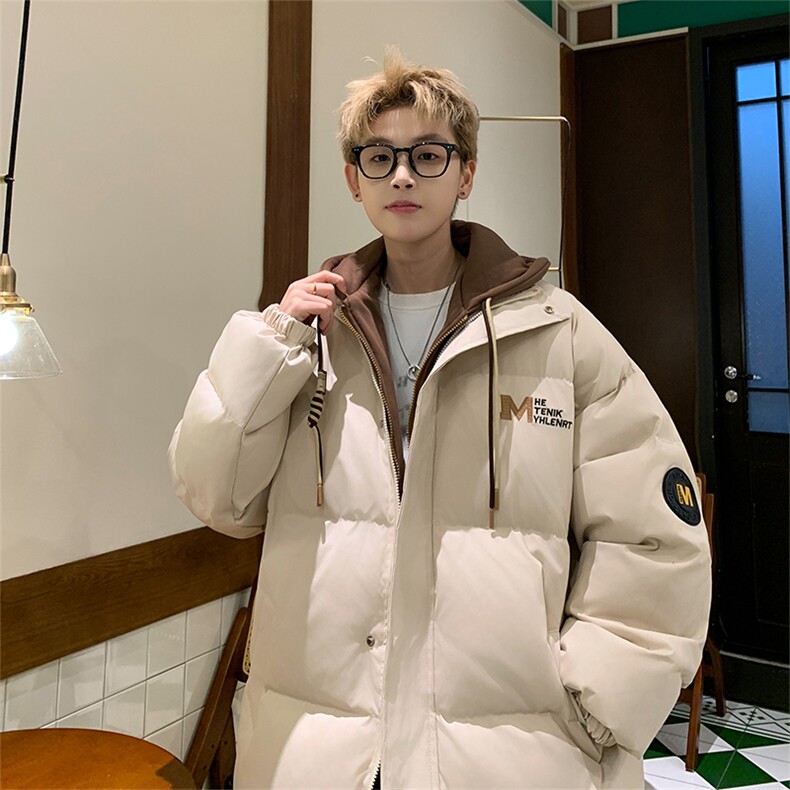 冬季宽松/假两件连帽休闲外套潮加厚棉衣XZ102B-1M2682-P125,男装棉衣,星座102B-1