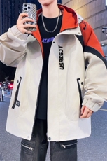 冬季新款加绒加厚外套青少年工装潮流韩版连帽夹克男XH6207A-P75，男装夹克，星座1206（原A206）