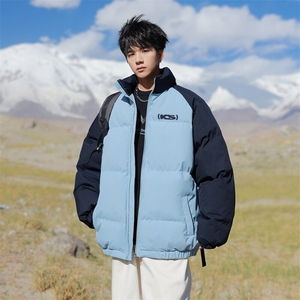 现货 抖音得物可供视频 三防加厚羽绒拼接棉衣外套面包棉服 86626图片