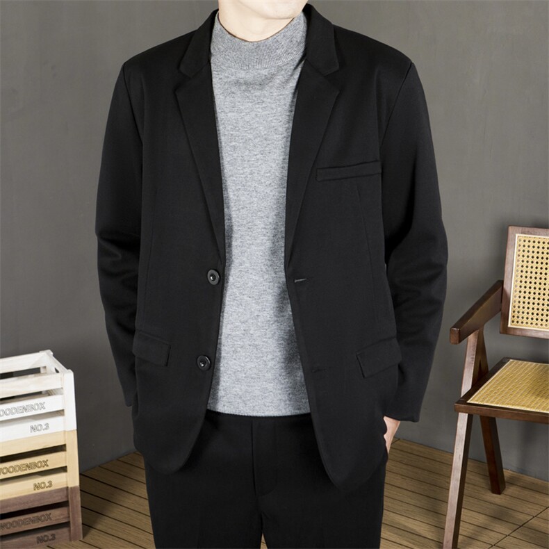 冬季休闲毛呢西装男外套单件保暖短款灰色小西服上衣潮XM54,男装西服,星座1116A-2（原606A-1）