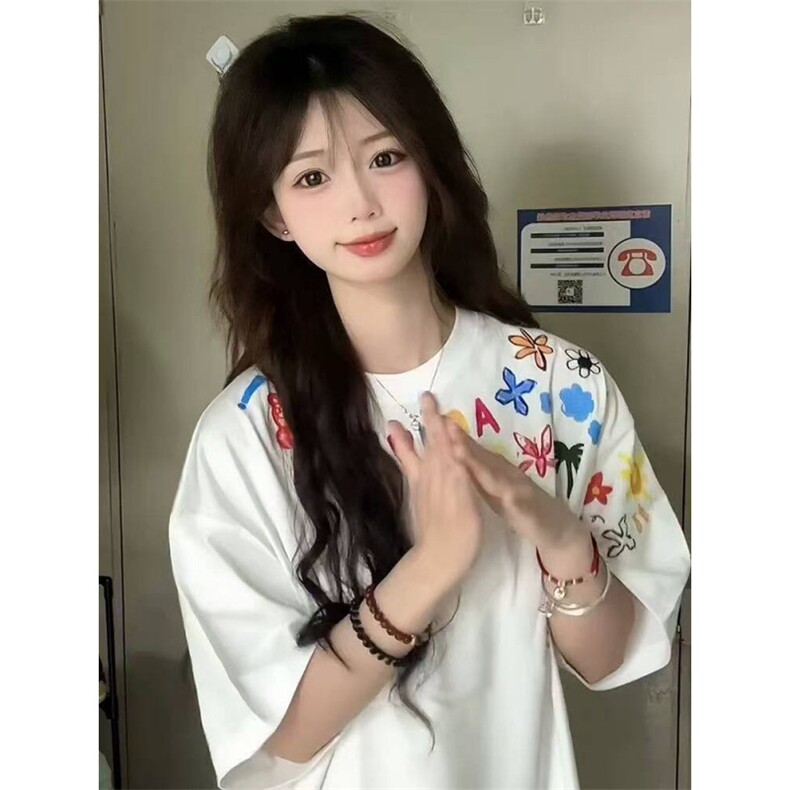 H0511-p35夏季百搭时尚宽松短袖t恤女,女装T恤,星座617A-2