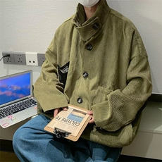 欧美复古灯芯绒夹克男女秋冬季宽松高街棒球工装外套潮WT885-P63，男装夹克，星座1008-2