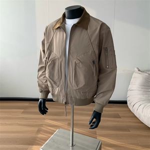 美式飞行员夹克男款解构弯刀短款外套廓形翻领棒球服JK02557-P72图片