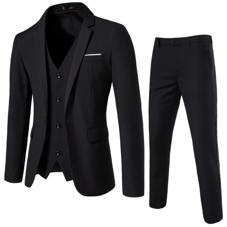 一粒扣西装三件套工作服婚礼服装,男装西服套装,星座1706