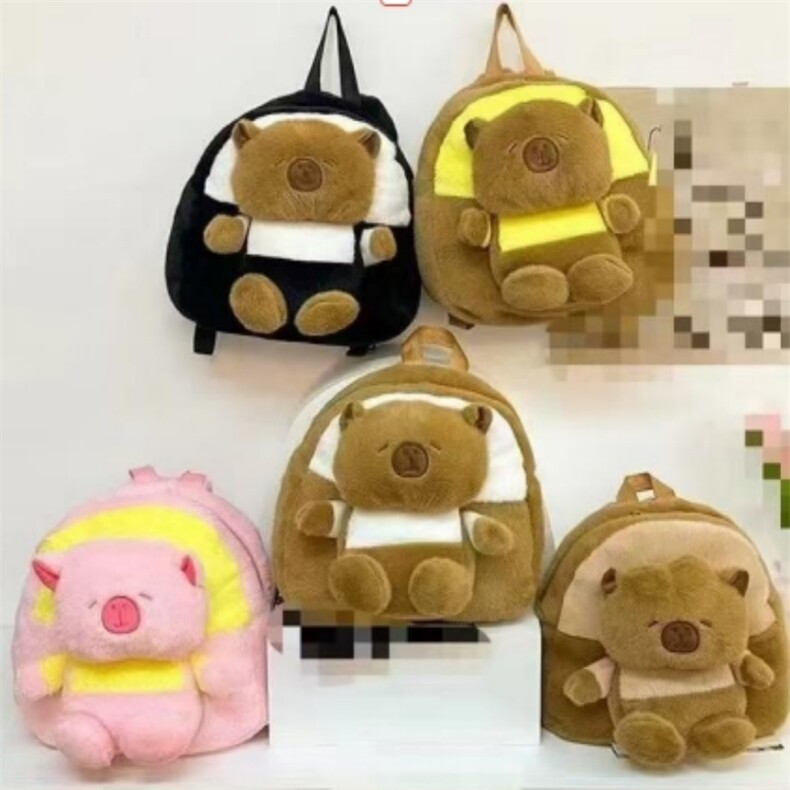 厂家直销啪啪圈可爱萌软水豚，大金毛玩具