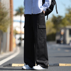 2025秋冬新款休闲男裤厚款直筒宽松松紧腰橡筋工装裤子潮3362-P43图片