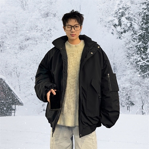 棉服男冬季新款港风宽松连帽棉衣MF9006-P90图片