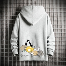 KS21155-P38连帽开衫卫衣男运动外套大码班服网格挂拍，男装卫衣，电商A040A