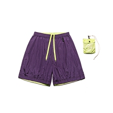 现货五分短裤锦纶速干撞色装饰口袋，男装牛仔裤，电商A105