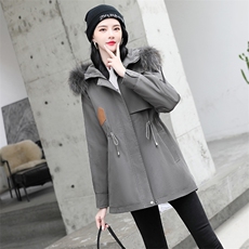 派克服女中长款2024年新款冬装小个子加厚加绒保暖棉服棉袄外套潮，女装棉衣/棉服，一安秀