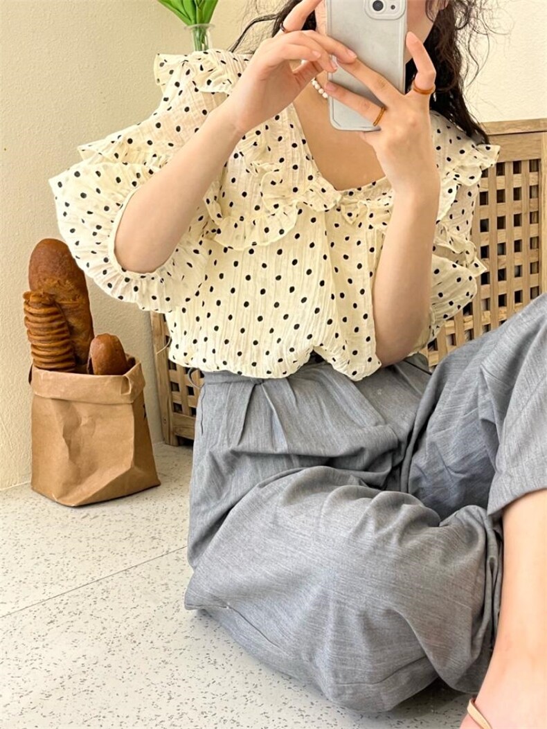 经典韩系点点小衫，其它，DAP