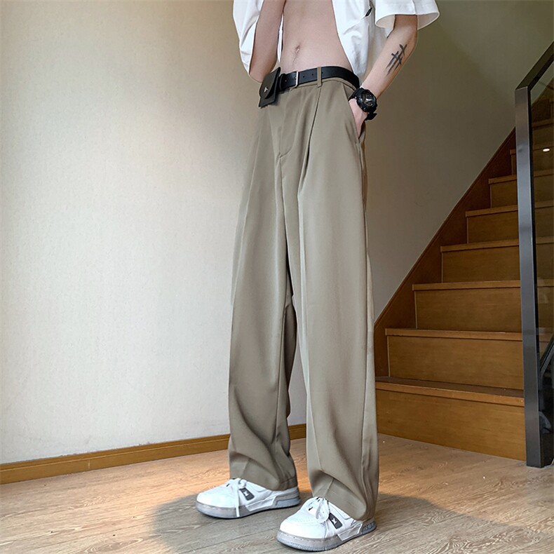 8XL-M特大码休闲百搭垂坠感西裤直筒宽松长裤西装裤男K926P55,男装休闲裤,电商D206-1