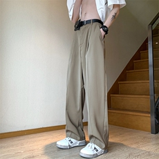 8XL-M特大码休闲百搭垂坠感西裤直筒宽松长裤西装裤男K926P55，男装休闲裤，电商D206-1