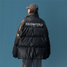 1中性风鳄鱼纹棉衣女手塞棉夹克PU皮棉衣男外套8507P120控158，女装棉衣/棉服，星座226-2