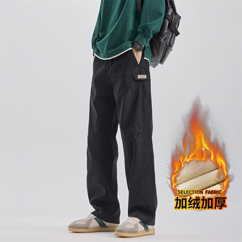 纯棉裤子男士2025年新款冬季工装休闲长裤J8011-P45/加绒P55特批，男装棉裤，星座509