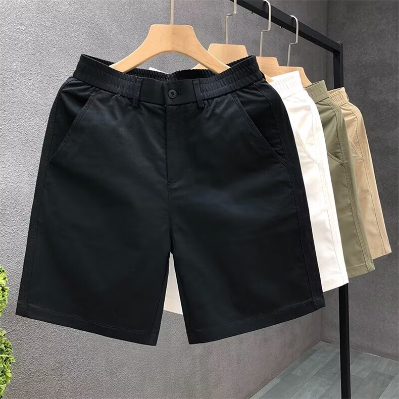 百搭白色休闲短裤男款夏季薄款五分裤男士潮牌潮流外穿直筒大裤衩,男装休闲裤,电商B212（原钱塘6029）
