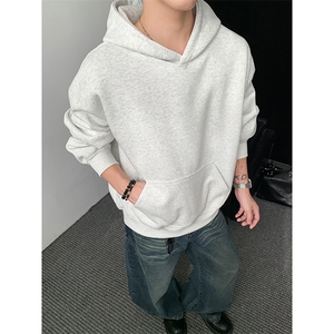 加绒奥粒绒卫衣无帽绳连帽重磅500克潮棉全棉外套男 RH5302JR-P55图片