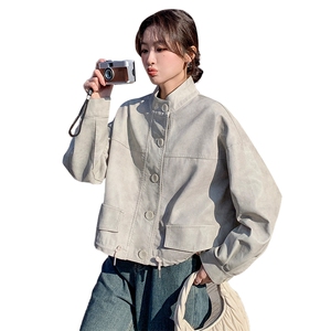 时尚个性韩版短款皮衣外套2025春季女装新款宽松休闲女外套现货图片