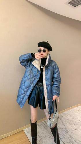 芊芊细羽9205款羽绒服M、L、棱形格衔线一手长，不挑人穿,女装羽绒服,芊芊细羽