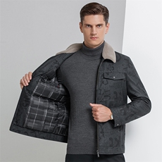 新款2021中年男装白鸭绒羽绒服冬装翻领休闲时尚外套YN2122-P280，男装羽绒服，电商B212（原钱塘6029）