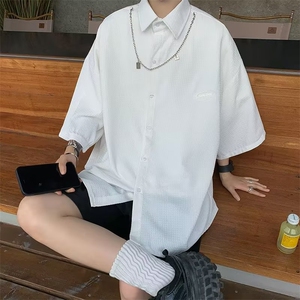 衬衫五分袖新款原宿潮流夏季LC82P33图片
