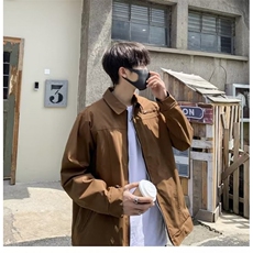 春款男夹克衫工装拉链按扣拼接外套JK151P55，男装夹克，星座1013-1